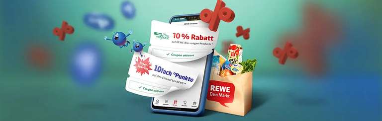 [Payback] 10fach Punkte auf den gesamten Einkauf ab 2€ bei Rewe + 10% auf Rewe Bio & Vegan | gültig am 11.1.2024