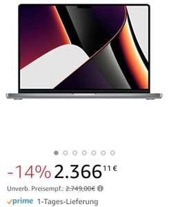 Media Markt, Saturn, Amazon & Galaxus: Apple MacBook Pro 16 jetzt in Spacegrau mit M1 Pro zum Bestpreis!