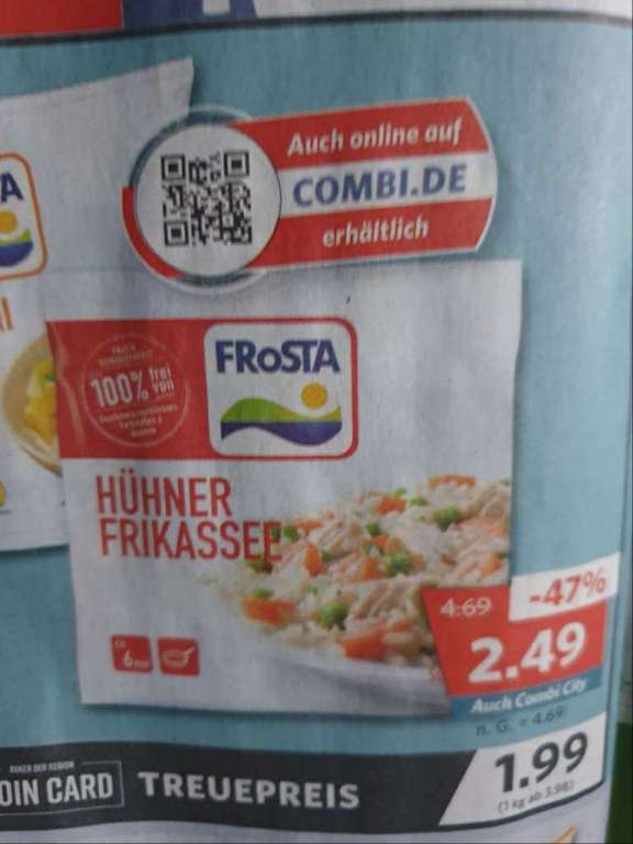 Frosta Pfannengerichte 450/500 Gramm 1,99€ mit Moin-Card Combi
