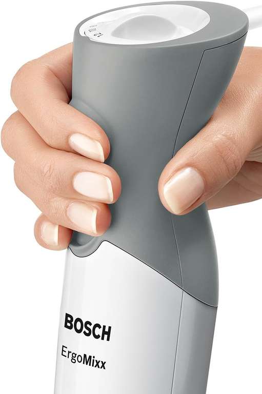 Bosch Stabmixer ErgoMixx MSM66020 Set (Mix- und Messbecher, 4-Klingen-Messer, ergonomisches Design, 12 Stufen plus Turbo, 600 W)
