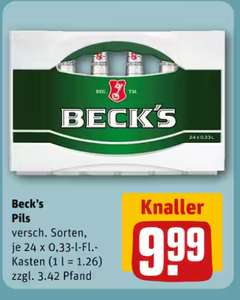 Becks Pils -Kiste - 24x0,33 Liter -Rewe - 9,99€