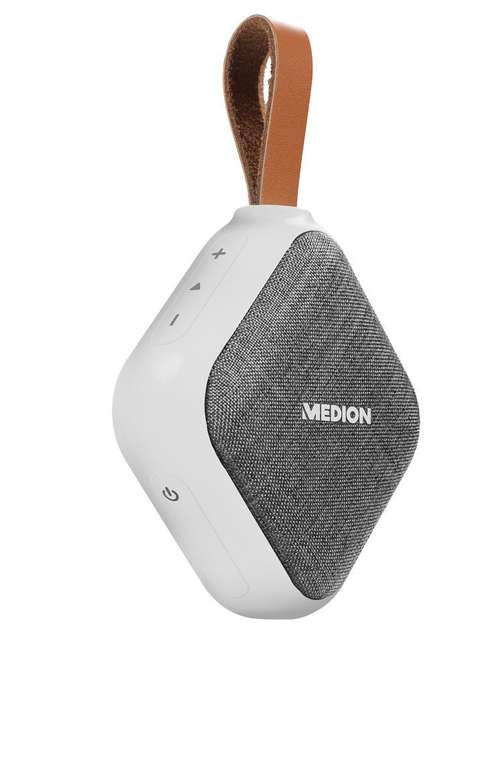[Amazon] MEDION E65242 Bluetooth Lautsprecher (Bluetooth 4.1, Freisprechfunktion, Strahlwasserschutz IPX5, 30 Watt, Akku) weiß