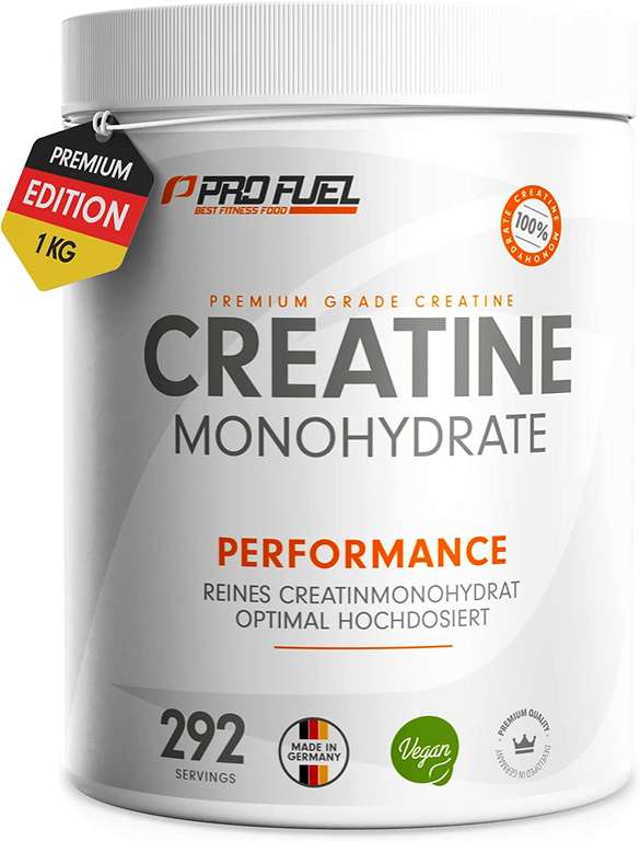 [Amazon Prime] Creatin Monohydrat 1kg Dose für 19,95€ statt 24,95€