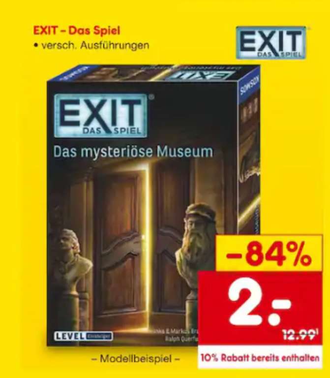 [Kiel] Neueröffnungsangebot: Exit - Das Spiel versch. Ausführungen