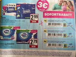 Zewa wisch &weg, Tempo Taschentücher - Im Schnitt 2,04€ bei Kauf von 4 Packung