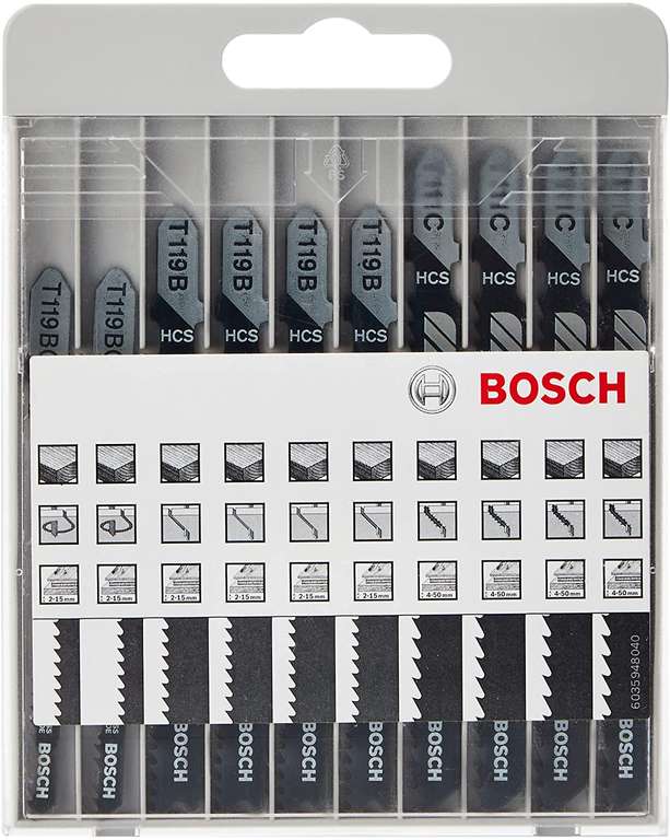 Bosch 10-teiliges Stichsägeblätter-Set für Holz / Bosch Stichsägeblatt-Set Wood Basic 10-tlg 5,99€ (Prime)