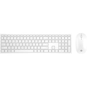 HP Pavilion Wireless Keyboard and Mouse, Desktop-Set (weiß, DE-Layout) HP
