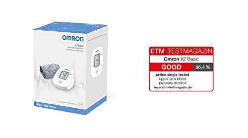OMRON Blutdruckmessgerät X2 Basic, Oberarm, Messung vollautomatisch
