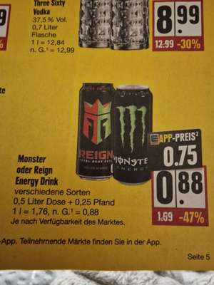 [Edeka] Monster Energy 75 Cent mit App