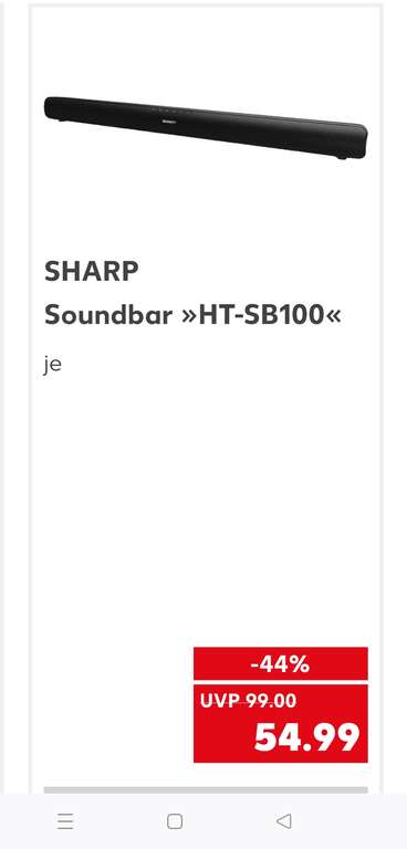 SHARP Soundbar HT-SB100