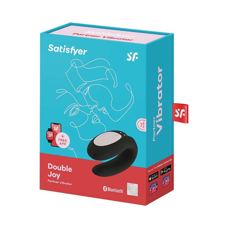 Satisfyer 'Double Joy Connect App' Paar-Vibrator 9 cm | Sex-Spielzeug für Paare extrem stark | App-Steuerung [PRIME oder Abholstation]