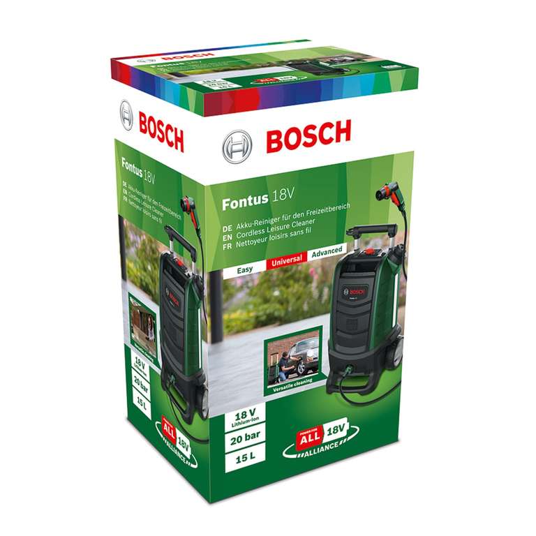 Bosch Akku Outdoor Reiniger Fontus 18V (1 Akku, 18-Volt-System, im Karton)