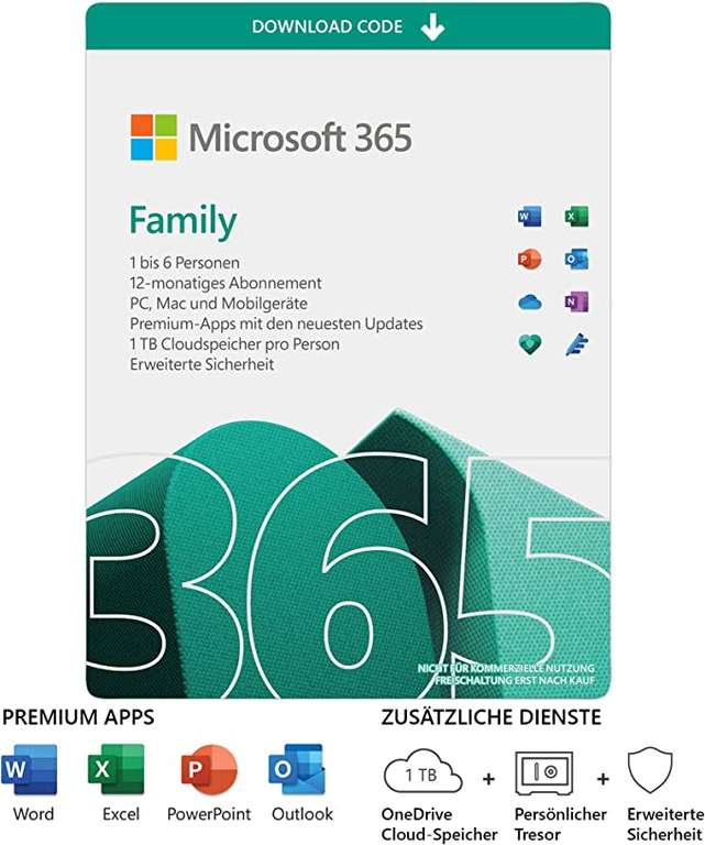Microsoft 365 Family | 6 Nutzer + tesafilm 8er Pack (mit Gutschein) für 39,48 -> Nur noch möglich mit Bestandsgutschein