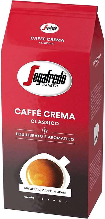 Segafredo Zanetti Caffè Crema Classico - Ganze Bohne (1 kg Packung) (Spar-Abo Prime/ 8,90€ möglich) / Zanetti Selezione Crema 11,07€