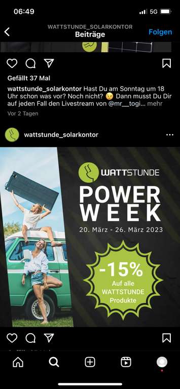 Solarkontor 15%. auf alle Wattstunde Produkte