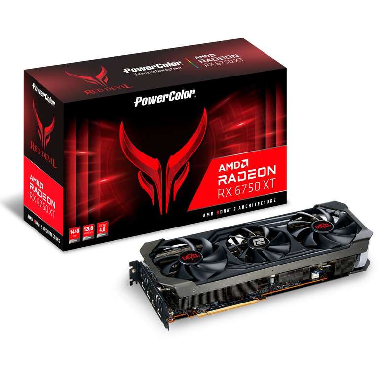 [Midnight-Shopping 0-6h]PowerColor Radeon RX 6750 XT Red Devil, 12GB GDDR6, HDMI, 3x DP