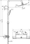 Ideal Standard A7230AA Ceratherm T50 Duschsystem Aufputz (Amazon)