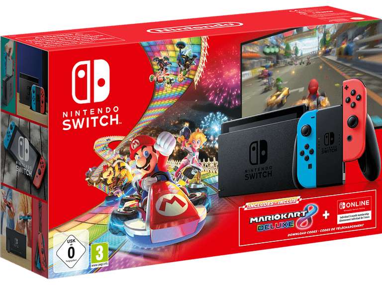 NINTENDO Switch inkl. Mario Kart 8 Deluxe Bundle + Nintendo Switch Online 3 Monate