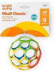 Bright Starts, Oball Classic, flexibler und leicht zu handhabender Ball, sensorisches Aktivitätsspielzeug für Kinder (Prime)