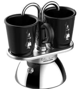 (Prime) Bialetti Mini Express Induction, Induktionskaffeemaschine, 2 Tassen (100 ml), für alle Herdarten geeignet, Schwarz