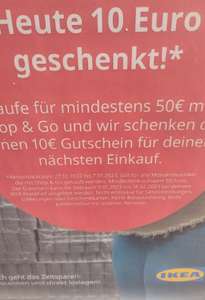 [Lokal IKEA Frankfurt] 10€ Gutschein bei Shop&Go Einkauf ab 50€