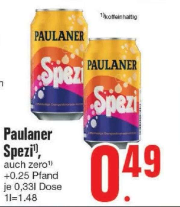Edeka Südbayern Deals: Spezi von Paulaner je 0,33l Dose // Thomy Senftube 200g nur 79Cent// Bonne Maman mit 'App'nur 1,84€ je Glas (370g).