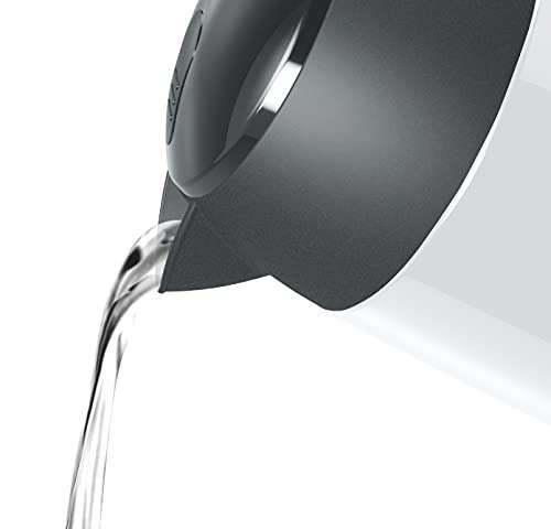 Bosch Wasserkocher DesignLine TWK3P421, 1,7 Liter, 2400 W, Edelstahl, weiß