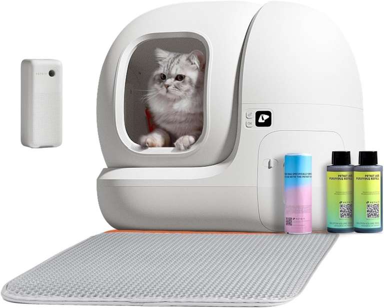 PETKIT Pura Max - Selbstreinigende Katzentoilette (76L, App Steuerung, Doppelte Geruchsentfernung, xSecure - verschiedene Sensoren)