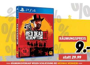 Lokal : MediMax Weinheim schließt (Räumungsverkauf) u.a. 70% auf noch vorrätige Games und BluRay z.B. Red Dead Redemption (Ps4) für 9€