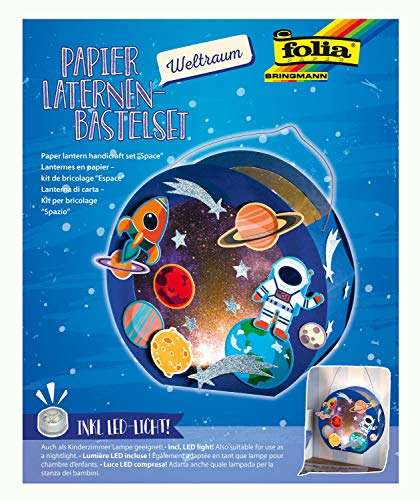 folia Laternen-Bastelset Weltraum, inklusive Laternenstab und LED-Licht für 6,09€ (prime)