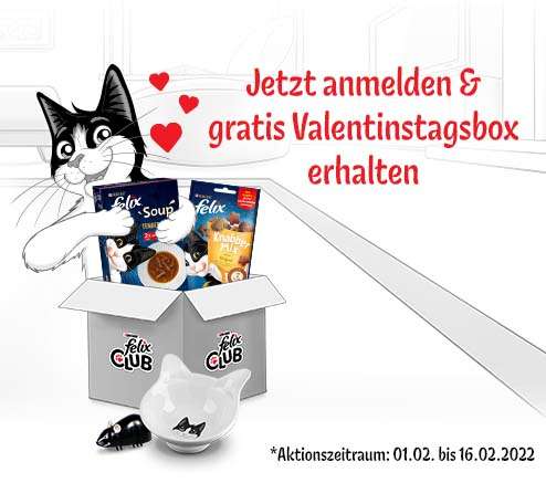 [FELIX Club] Gratis Valentinstagsbox für die kostenlose Registrierung im FELIX Katzenclub abstauben