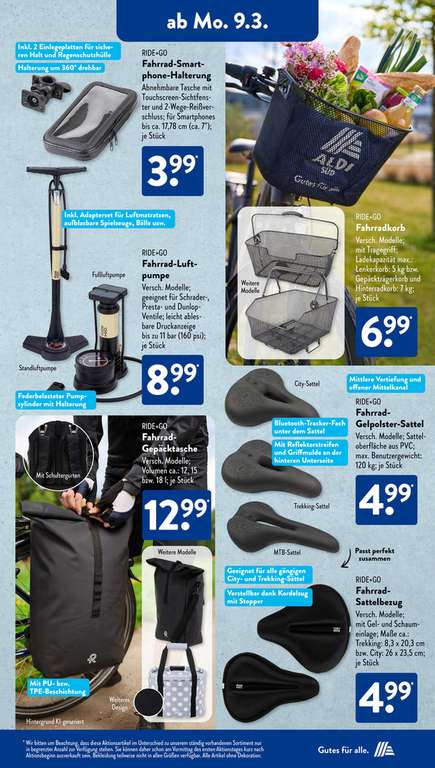 Fahrrad-Satteltasche mit Rucksackfunktion bei ALDI SD - 12,99 | mydealz