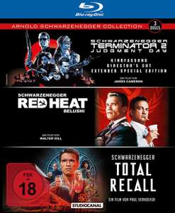 [Media-Dealer] Arnold Schwarzenegger Collection - 3 Blurays - Total Recall, Red Heat, Terminator 2 (alle Cuts) - FSK 18