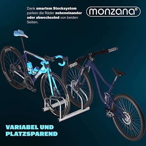 MONZANA Fahrradständer für 2 Fahrräder 30-65 mm Reifenbreite 37 cm Radabstand