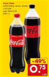 [Netto MD] Coca Cola 1,25l PET-Fl. div. Sorten (60 Cent/Liter)