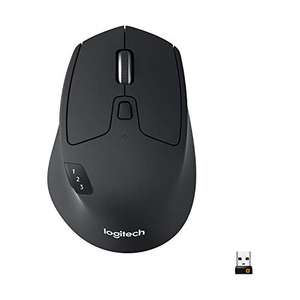 Logitech Maus M720 Triathlon Bluetooth Mouse, mit op. Sensor, schwarz, USB / Bluetooth