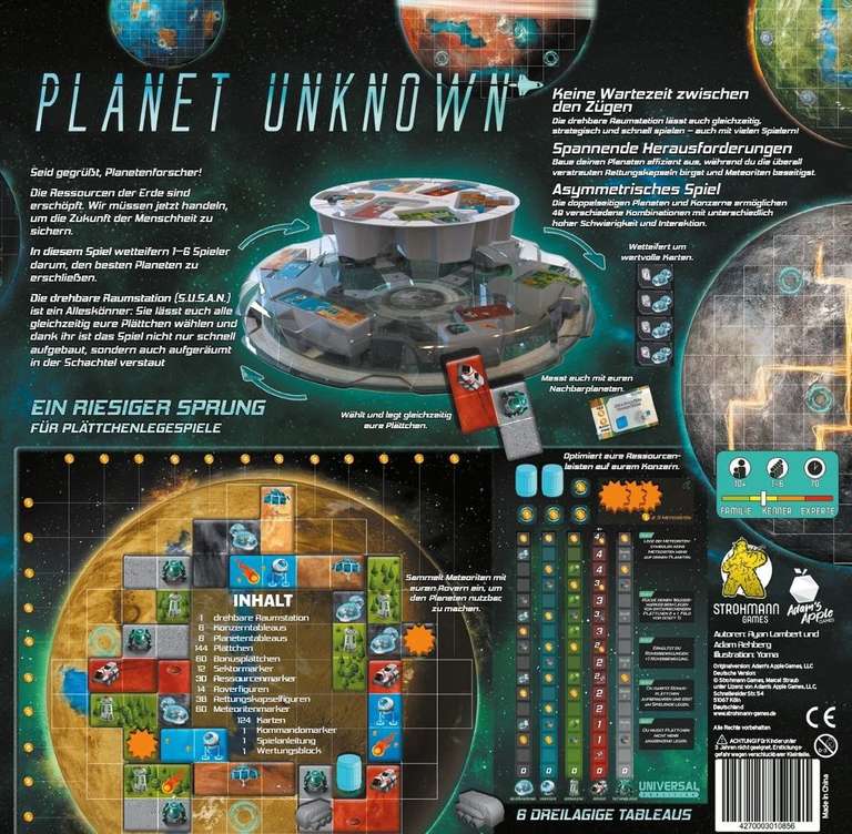 Planet Unknown / Nominierungsliste Kennerspiel des Jahres 2023 / Bestpreis / Brettspiel / Gesellschaftsspiel / bgg 8.0