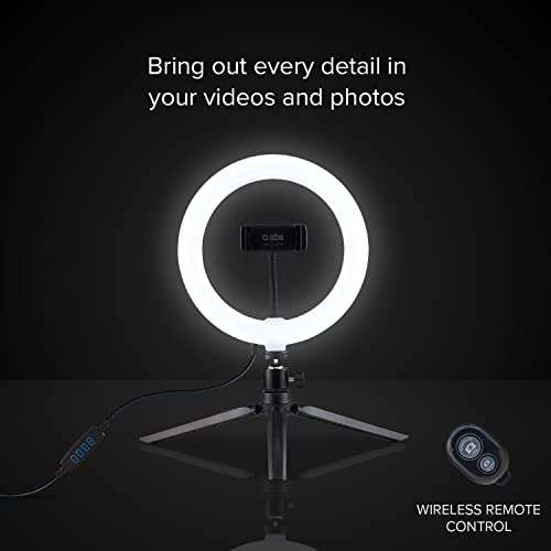 Amazon Prime Day LED Ringlicht 20cm von SBS, mit Stativ, Intensitätseinstellung, drahtlose Fernbedienung