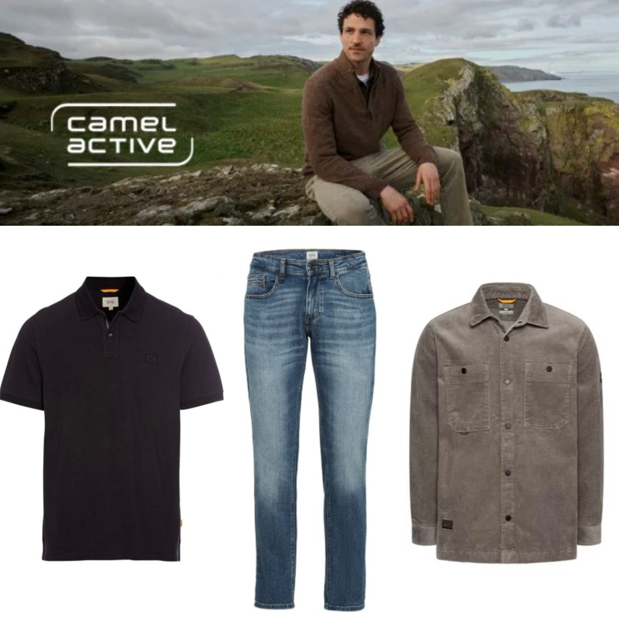 Camel Active Herren | Slim-Fit Jeans 44,94 € inkl. VSK | Poloshirts ab 15,99 € | Cordhemdjacken 39,99 € | T-Shirts ab 9,99 €