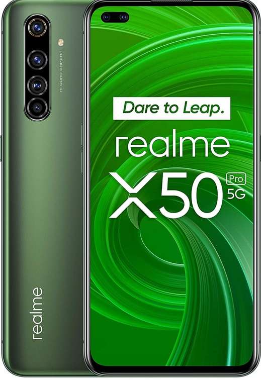 Realme X50 Pro 5G 6,44 Zoll FHD+ AMOLED-Display Smartphone 8 GB RAM + 256 GB ROM Quad-Kamera Moss Grün