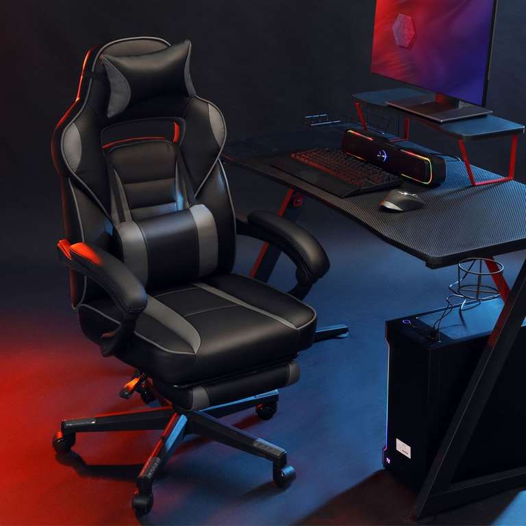 SONGMICS Gaming Stuhl, Schreibtischstuhl, Computerstuhl, Bürostuhl