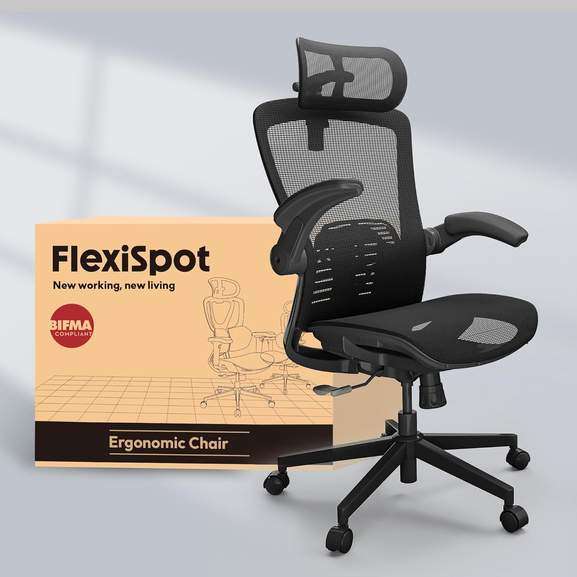 ADOV Ergonomischer Bürostuhl – Mit Netzrücken, Verstellbar & Bequem