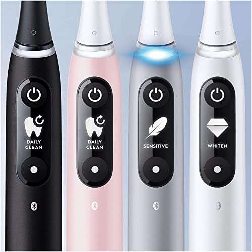 Oral-B iO 6N Elektrische Zahnbürste, schwarz, Bluetooth, 2 Bürsten, 1 Reisetasche