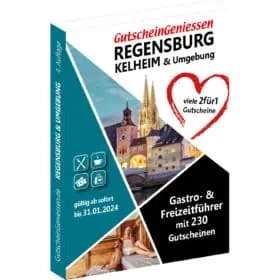 Gutscheinbuch GutscheinGeniessen 2023, z.B. Regensburg, sofort gültig bis 31.01.2024, 5+1 gratis