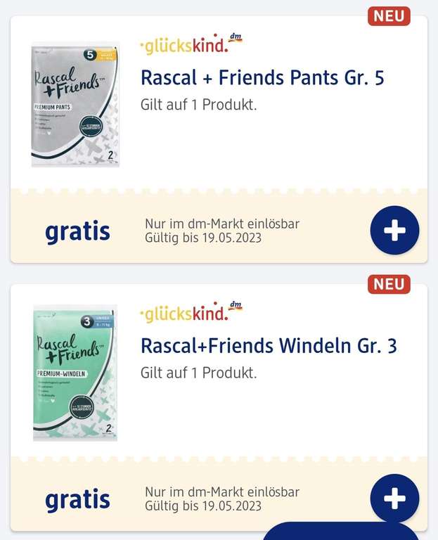 DM Offline personalisiert Rascal + Friends Pants Gr. 5 & Windeln Gr.3 Freebie Probepack
