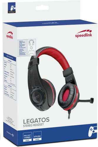 Speedlink LEGATOS Stereo Headset - Gaming Headset/Kopfhörer für PC/PS5/PS4/Xbox Series X/S/Switch, schwarz (Prime/Abholstation)