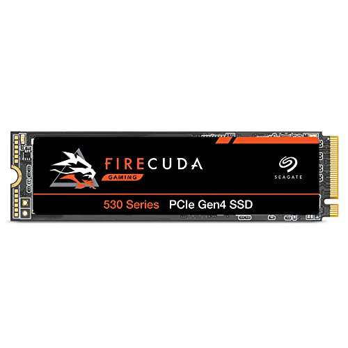 Seagate FireCuda 530 NVMe SSD 1 TB, für PS5/PC, M.2 PCIe Gen4 ×4 NVMe 1.4, bis zu 7.300 MB/s, 3D-TLC-NAND, 640 TBW