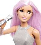 Barbie FXN98 - Sängerin-Puppe mit Mikrofon und pinkfarbenem Haar, Spielzeug ab 3 Jahren (Prime)