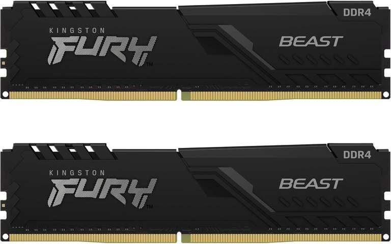 Kingston FURY Beast DIMM Kit 16GB, DDR4-3200 für 36,50€ inkl. Versand (Cyberport)