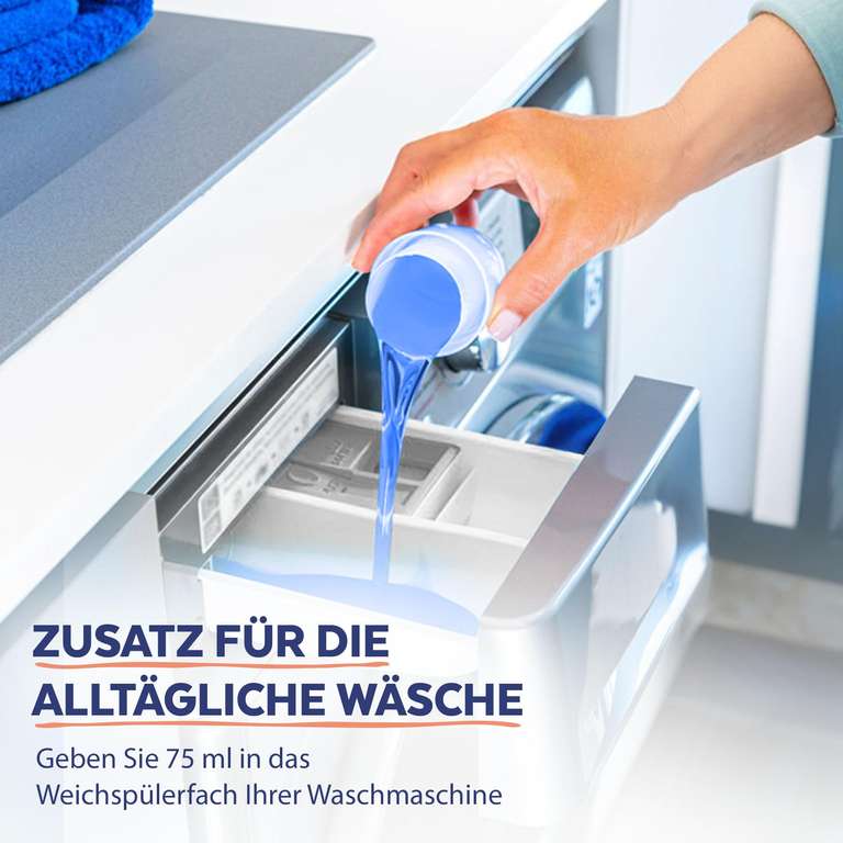 Sagrotan Wäsche-Hygienespüler Himmelsfrische – Desinfektionsspüler für hygienisch saubere und frische Wäsche – 4 x 1,5 l [PRIME/Sparabo]